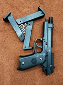 Pietro Beretta Metal Toy Gun AirSoft M92fs High Quality Fully Black | With Free Delivery all over Pakistan | Free 3 Bullets Packets