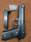 Pietro Beretta Metal Toy Gun AirSoft M92fs High Quality Fully Black | With Free Delivery all over Pakistan | Free 3 Bullets Packets