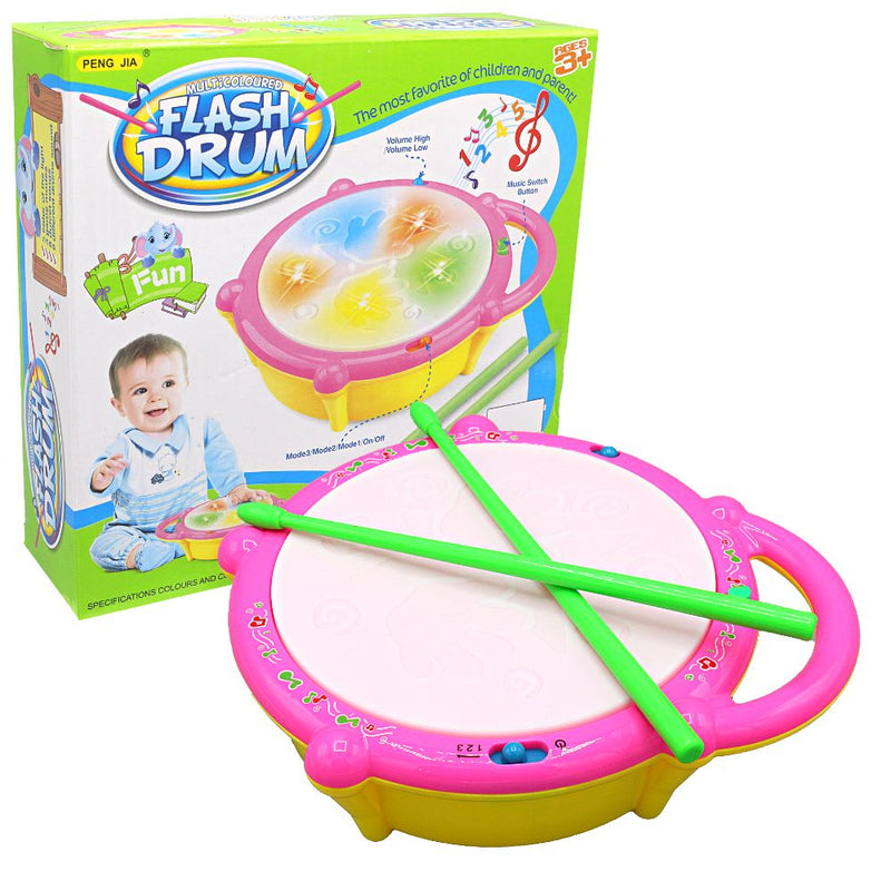 Multi Colored Flash Drum Toy Set For Kids