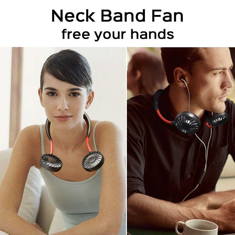Mini Neck Fan , Portable Wearable Usb Rechargeable Personal Neck Fan, Cooler With 3 Speed,360 Degrees Free Rotation For Indoor Outdoor (random Color)