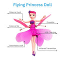 Flying Fairy Doll, Magical Hand Sensor Control, Rainbow Glitter Sky Dancers Toy for Girls, Boys, Ages 3+