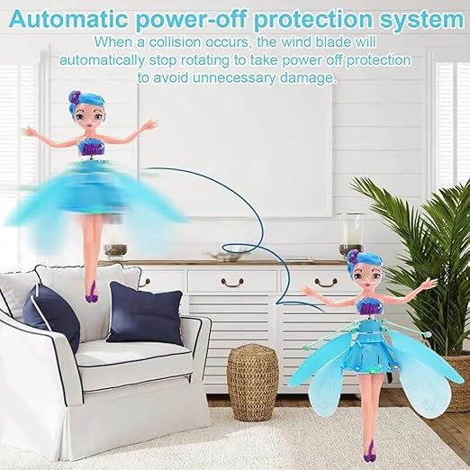 Flying Fairy Doll, Magical Hand Sensor Control, Rainbow Glitter Sky Dancers Toy for Girls, Boys, Ages 3+