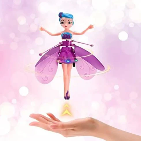 Flying Fairy Doll, Magical Hand Sensor Control, Rainbow Glitter Sky Dancers Toy for Girls, Boys, Ages 3+