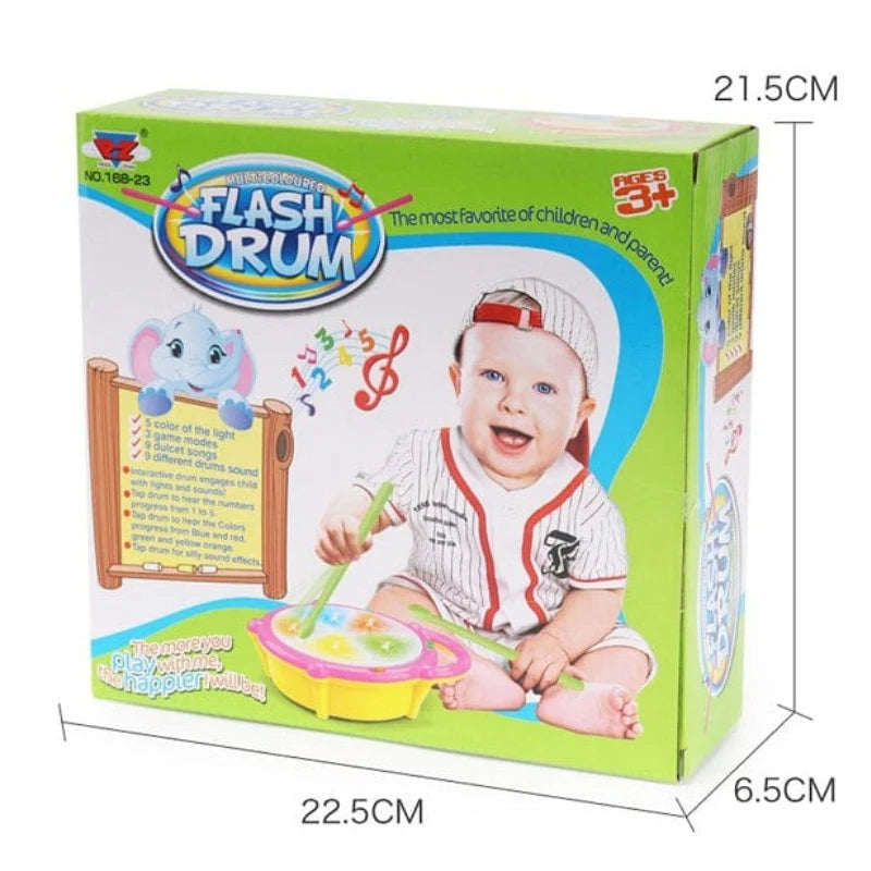 Multi Colored Flash Drum Toy Set For Kids