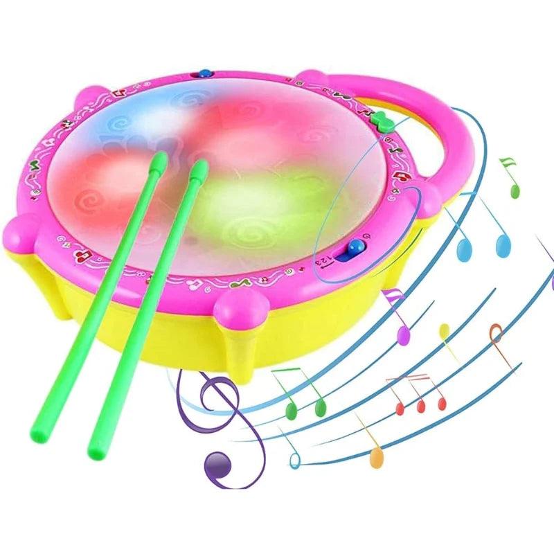 Multi Colored Flash Drum Toy Set For Kids