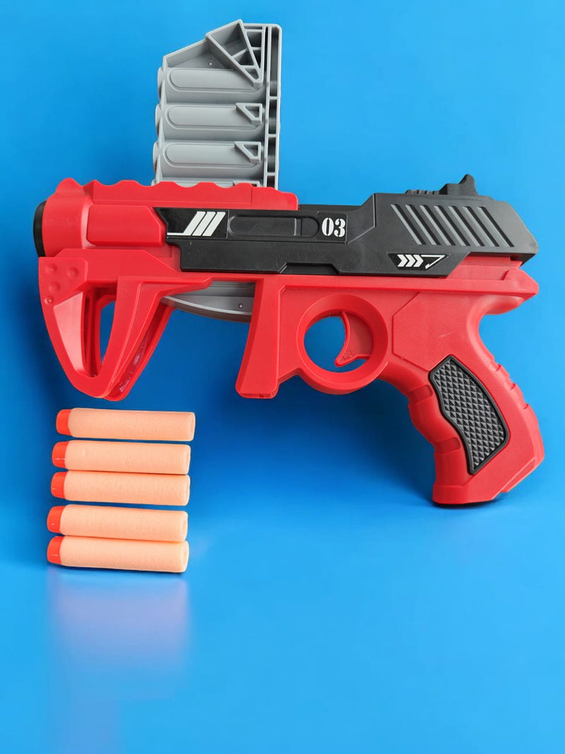 Soft Bullet Gun Toy Set for Kids - High-Quality Toy with 6 Nerf Bullets Best Toys Gift For Kids / Boys and adults